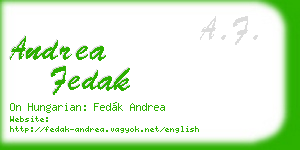 andrea fedak business card